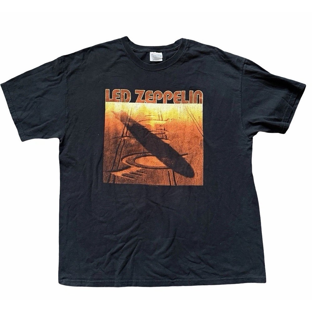 Led Zeppelin 2004 Band T Shirt XL Black Double Sided Graphic Hanes Heavyweight